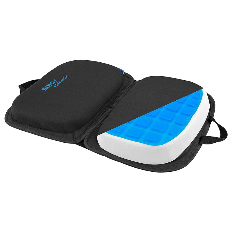 Sojoy iGelComfort 3 In 1 Foldable Gel and Memory Foam Easy Travel Seat Cushion