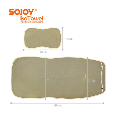 Sojoy Summer Cooling Four Seasons Front Car Seat Cushions, 2 Piece, Honeycomb