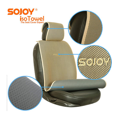 Sojoy Summer Cooling Four Seasons Front Car Seat Cushions, 2 Piece, Honeycomb