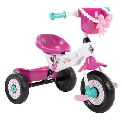 Huffy Disney Minnie Mouse 3-Wheel Kids Toddler Tricycle with Basket & Pedals