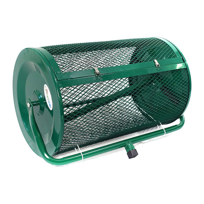 Landzie 24 Inch Metal Basket Lawn and Garden Topdressing Rolling Yard Spreader
