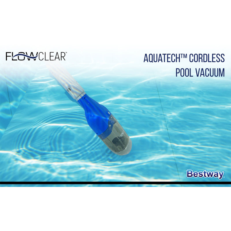 Bestway AquaTech Cordless Pool Telescopic Pole Suction Vacuum Cleaner (Open Box)