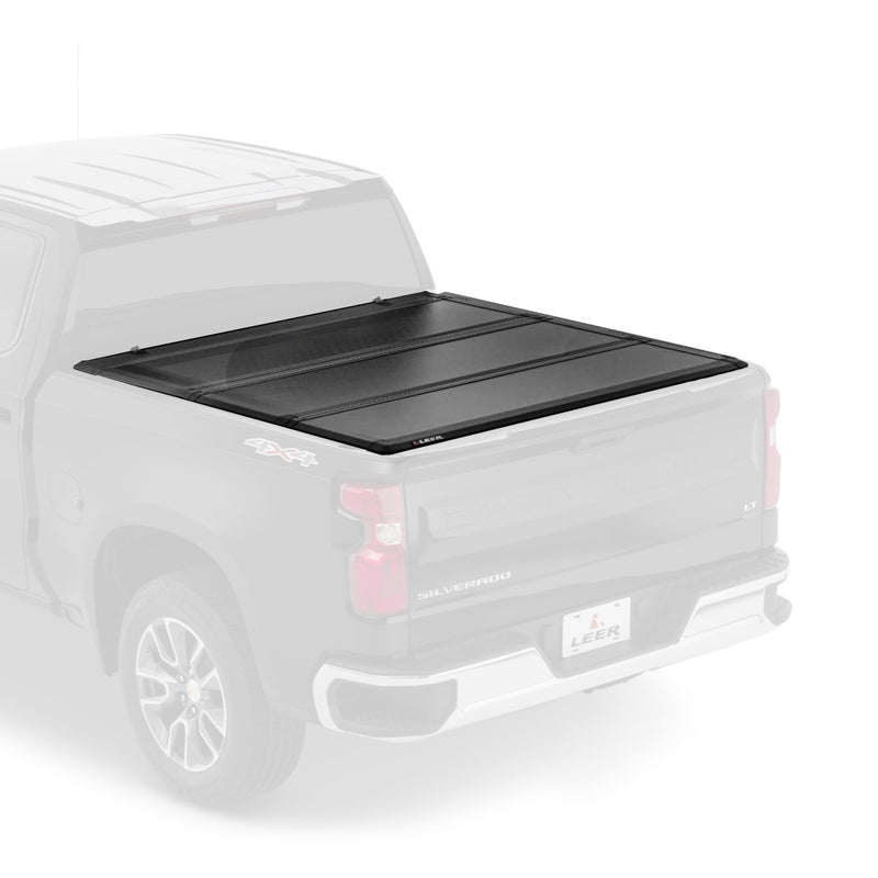 LEER HF350M Tri Fold Tonneau Hard Cover for 2014+ Toyota Tacoma with 5 Foot Bed