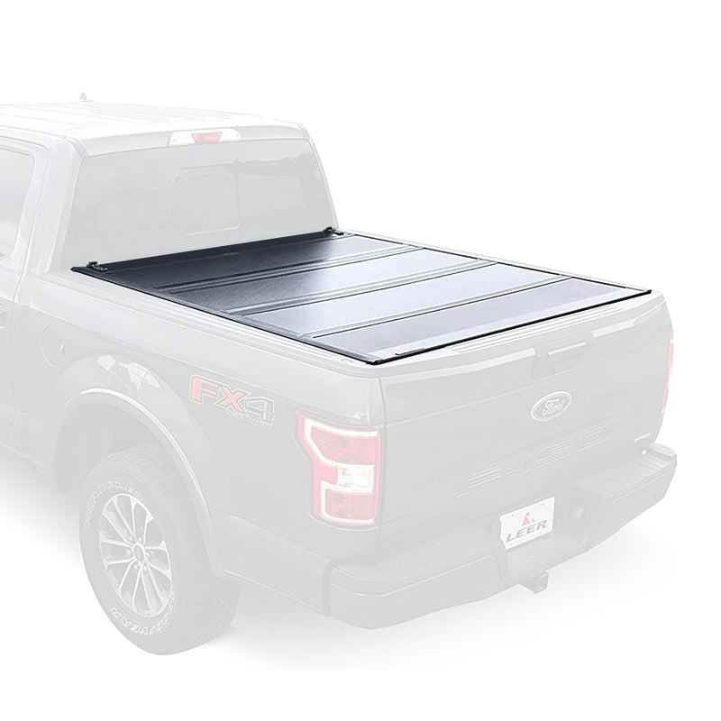 LEER Low Profile Hard Quad Folding Tonneau Cover w/ 5.6" Bed Compatible with 2015 Ford F-150