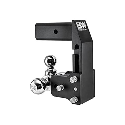 B&W Hitch 2.5 Inch Receiver Tow & Stow Trailer Dual Ball Mount with 7 Inch Drop