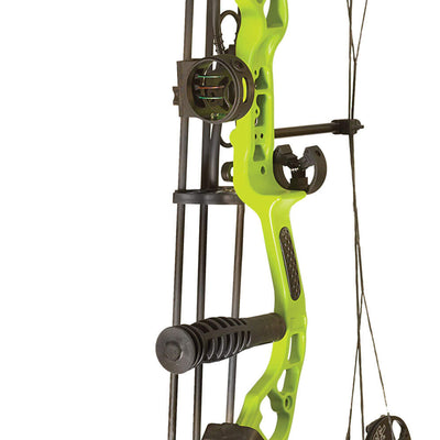 PSE Archery 2018 Mini Burner Youth RH Compound Bow Kit, 40 Pounds, Lime Green