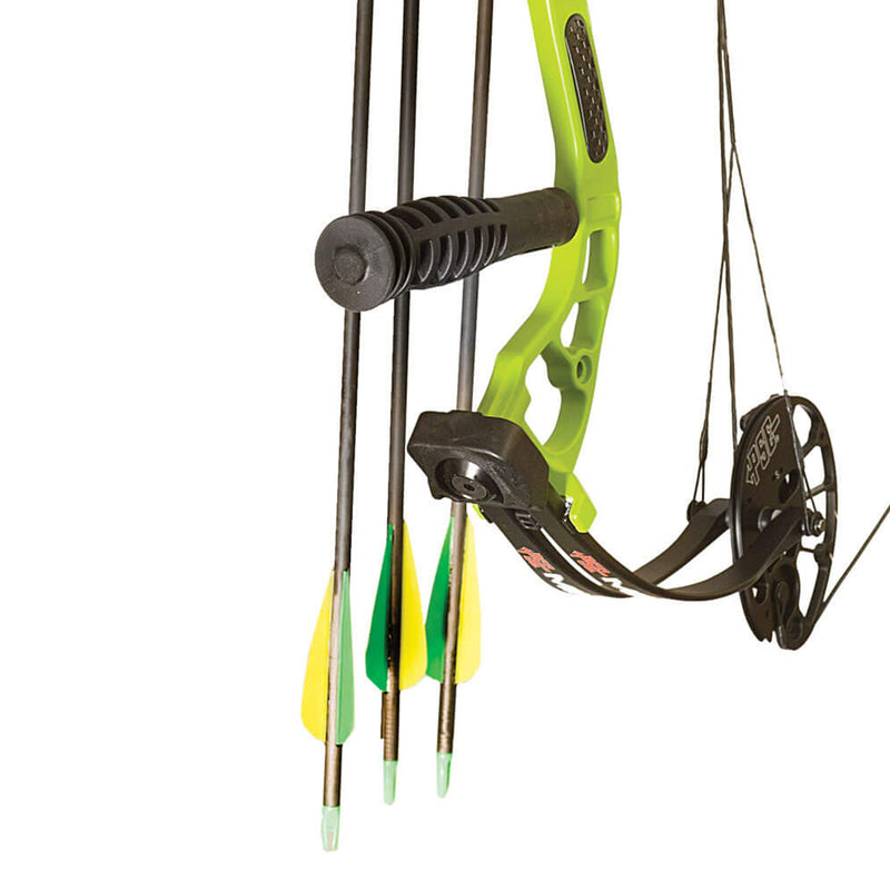 PSE Archery 2018 Mini Burner Youth RH Compound Bow Kit, 40 Pounds, Lime Green