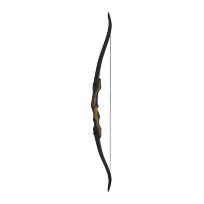 PSE Archery 62 Inch Nighthawk Traditional Recurve Wooden Right Hand Bow, Black