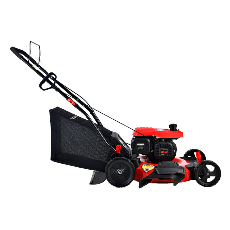 Power Smart DB2321PH Gas Powered Push Lawn Mower with 3 In 1 Cutting System, Red