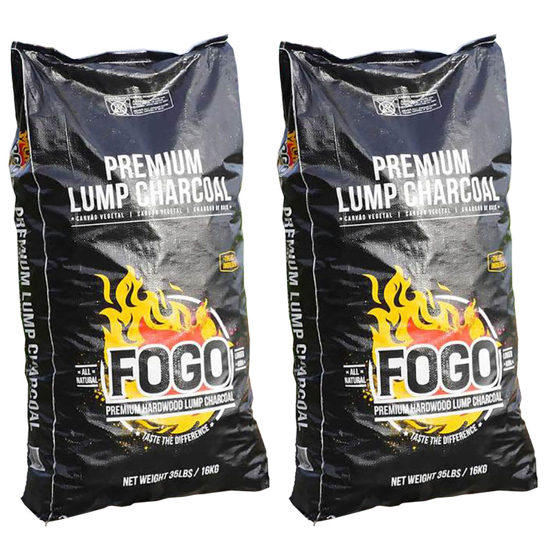FOGO Premium Oak Restaurant All-Natural Hardwood Fuel Lump Charcoal, (2 Pack)