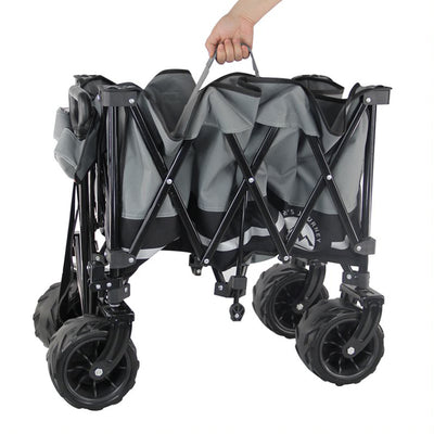 Maxwell Outdoors Nature's Journey Collapsible Folding Camping Wagon, Black/Grey