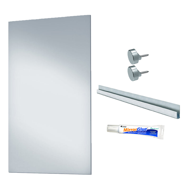 Dulles Glass and Mirror 48 x 72 Inch MiraSafe Shatterproof Single Gym Mirror Kit