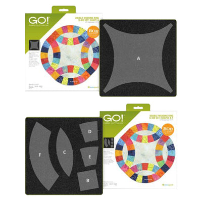 AccuQuilt GO! Double Wedding Ring 11 1/2 Inch 2 Die Fabric Cutting Set(Open Box)