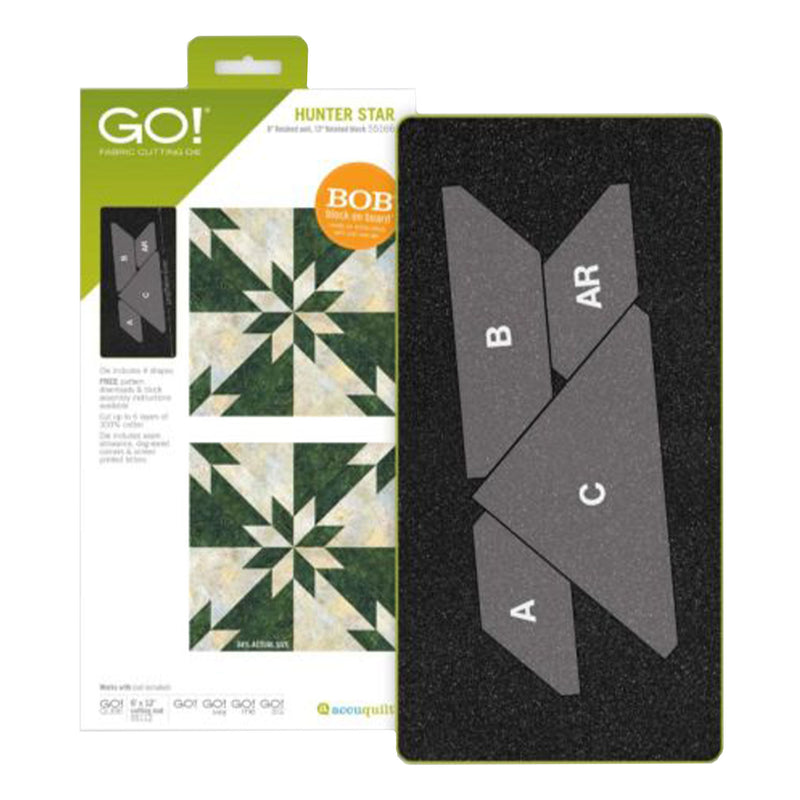 AccuQuilt GO! Hunter Star 6" Finished Cutting Die Quilt Fabric Pattern Cutter
