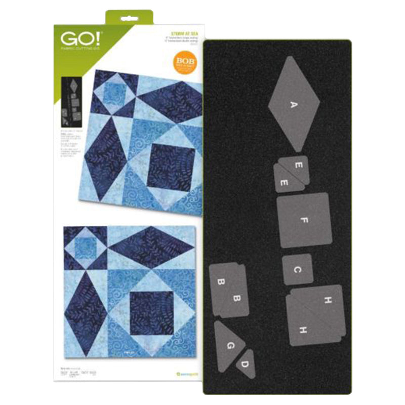 AccuQuilt GO! Storm at Sea Fabric Cutting Die with Multiple Shapes and Sizes