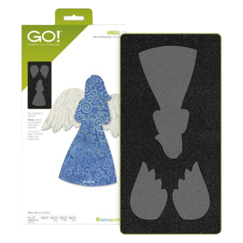 AccuQuilt GO! Angel 6 x 12 In Fabric Cutting Die Pattern for Quilting (Open Box)