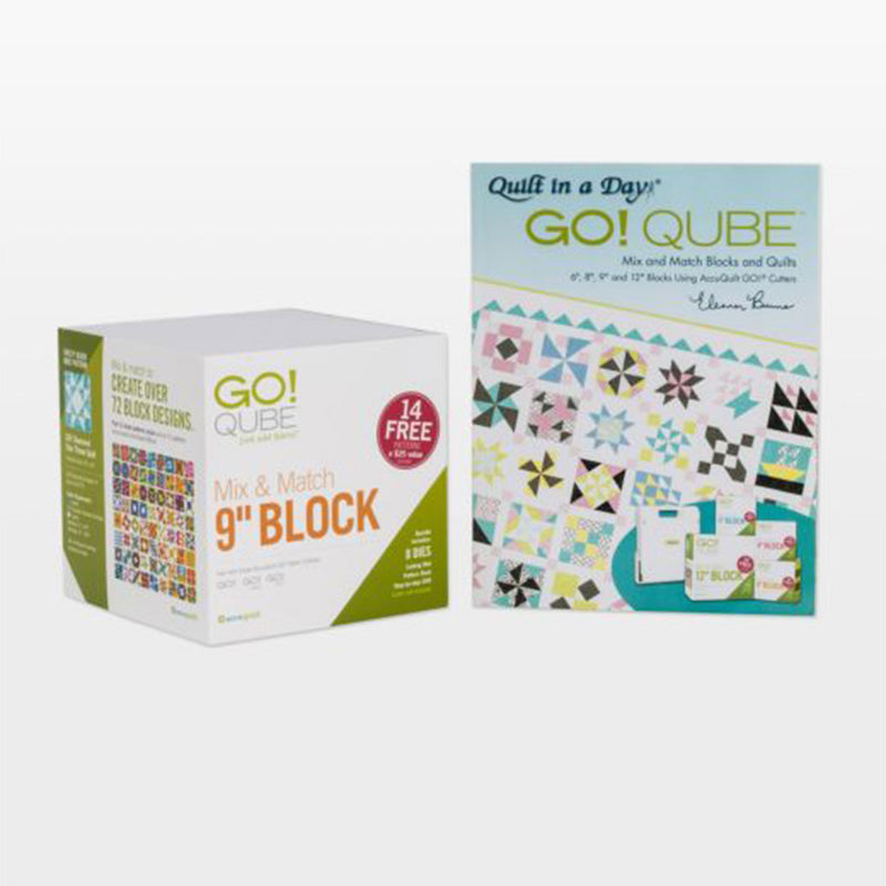 AccuQuilt GO! Qube Mix and Match 9 Inch Block with 8 Basic Cut Quilting Shapes