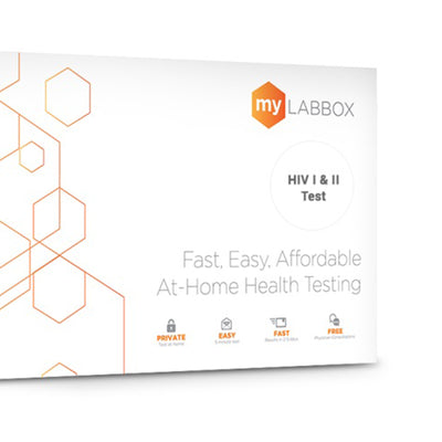 myLAB Box Health STD/STI Infection HIV Type I & II Rapid Mail In Home Test Kit