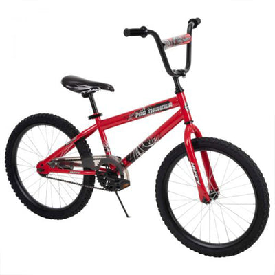 Huffy Pro Thunder 20 Inch Single Speed Kids Beginner Bike w/ Coaster Brakes, Red