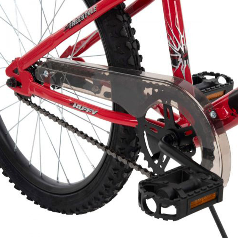 Huffy Pro Thunder 20 Inch Single Speed Kids Beginner Bike w/ Coaster Brakes, Red