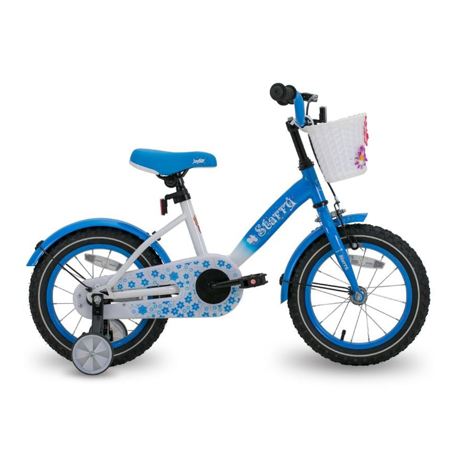 Joystar Starry 16" Kids Bike Ages 4-7 w/Training Wheels & Basket, Blue(Open Box) - VMInnovations
