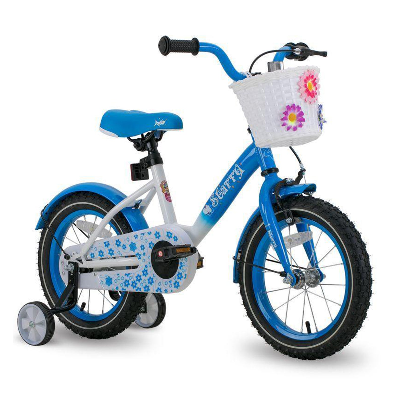Joystar Starry 16" Kids Bike Ages 4-7 w/Training Wheels & Basket, Blue(Open Box) - VMInnovations