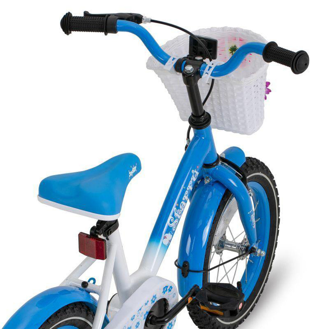 Joystar Starry 16" Kids Bike Ages 4-7 w/Training Wheels & Basket, Blue(Open Box)