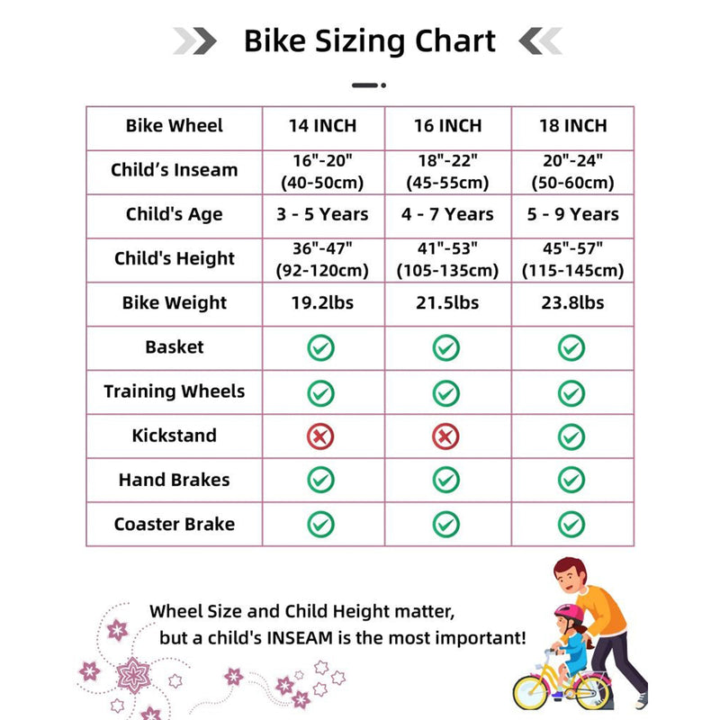 Joystar Starry 14" Kids Bike Ages 3 to 5 w/ Training Wheels, Lavender (Used)