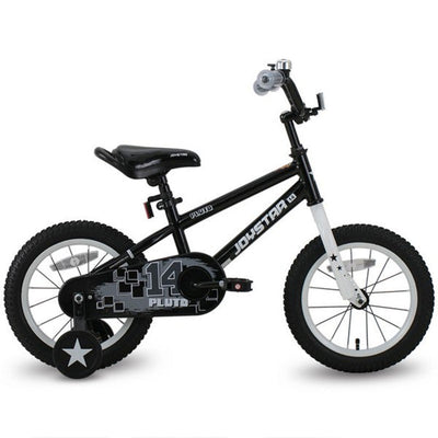 Joystar Pluto 14 Inch Ages 3 to 5 Kids Boys BMX Bike with Training Wheels, Black
