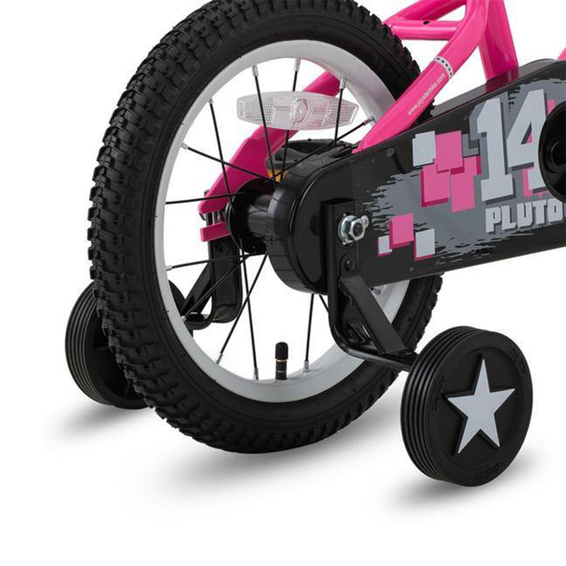 Joystar Pluto 12 Inch Ages 2 to 4 Kids Girls BMX Bike with Training Wheels, Pink