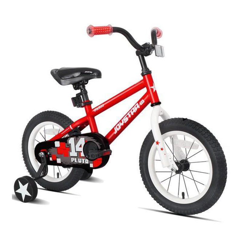 Joystar Pluto 16 Inch Age 4 to 7 Kids Boys BMX Bicycle with Training Wheels, Red