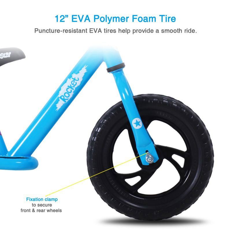 Joystar Roadster 14" Kids Toddler Training Balance Bike Bicycle, Ages 2 -5, Blue