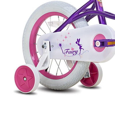 Joystar Fairy 12" Kids Bike with Training Wheels & Basket Ages 2 to 4, Purple