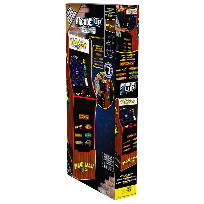 Arcade1Up Pac Man 40th Anniversary 7 in 1 Arcade Video Game Cabinet Machine