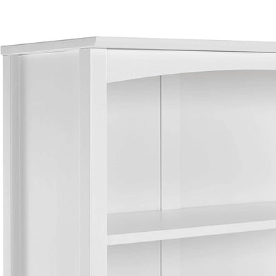 Camaflexi 6 Tier Shaker Style Bookshelf Bookcase w/ Adjustable Shelves, White
