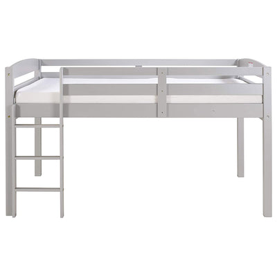 Camaflexi Tribeca Concord Wooden Junior Low Loft Bed with Ladder, Twin, Gray