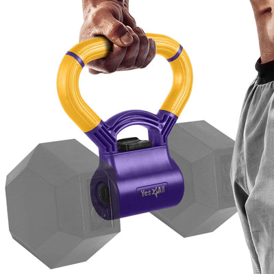 Yes4All Portable Weight Training Kettlebell Grip Dumbbell Attachment, Purple