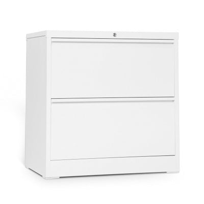 Aobabo 28.3 Inch Locking 2 Drawer Metal Office Storage Filing Cabinet (Open Box)