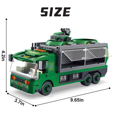 PANLOS 6 in 1 Truck Robot Toy Model Construction Building Brick Block, 655 Piece