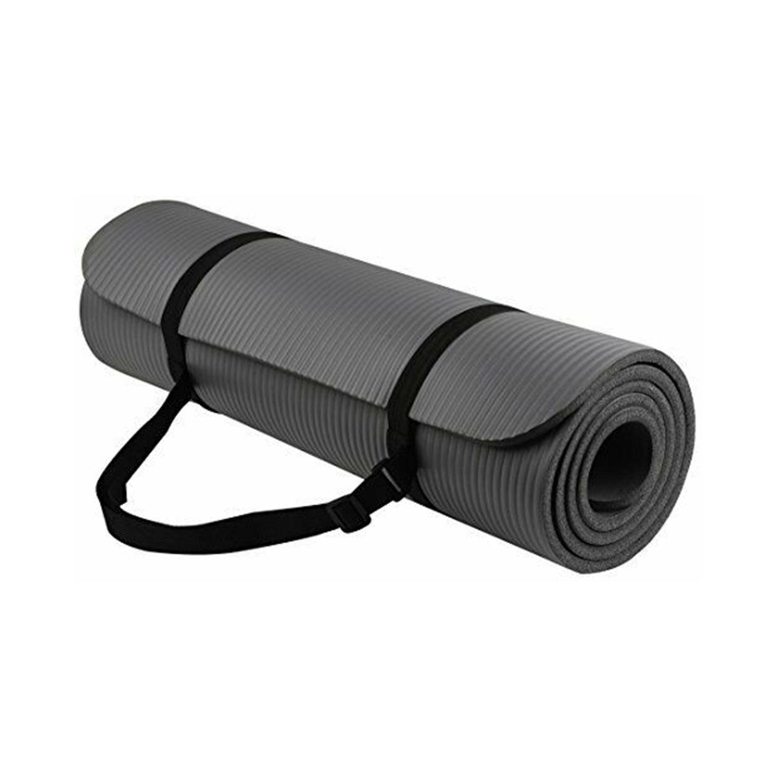 BalanceFrom Fitness GoYoga 71x24in Anti Tear Exercise Yoga Mat with Strap, Gray - VMInnovations