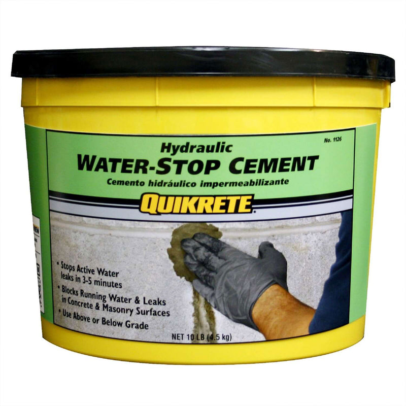 Quikrete Rapid Hydraulic Water Stop Cement, Sets in 3 to 5 Minutes, 10 Pounds