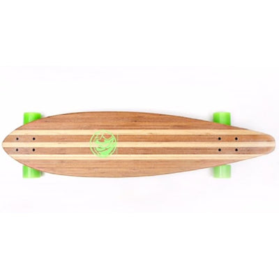 White Wave Longboards Bamboo Drop Deck 40 Inch Freestyle Skateboard, Pintail