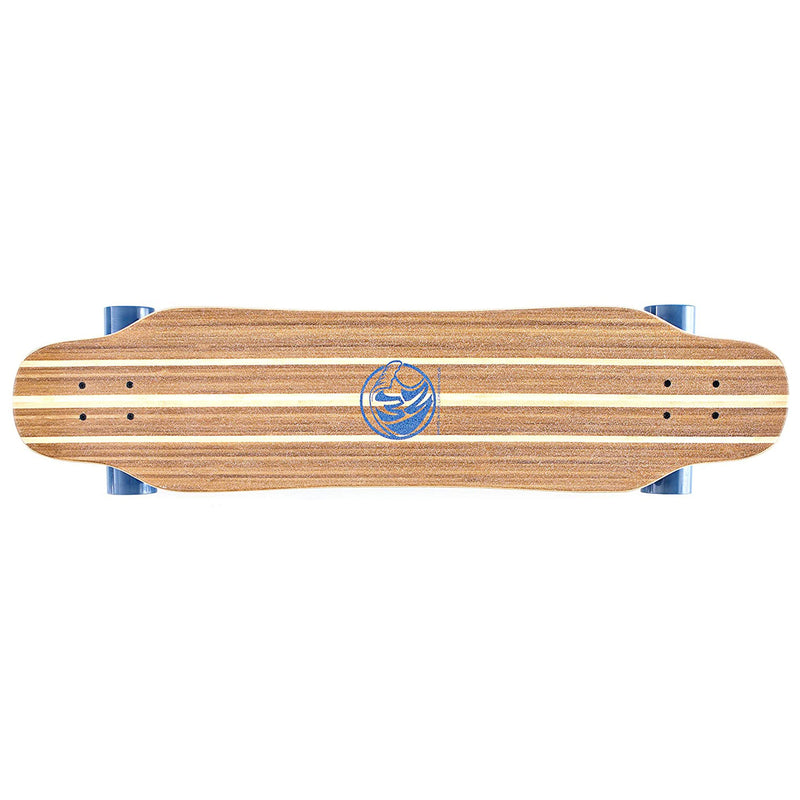 White Wave Longboards Bamboo Drop Deck 39.5 Inch Freestyle Skateboard, Shocker