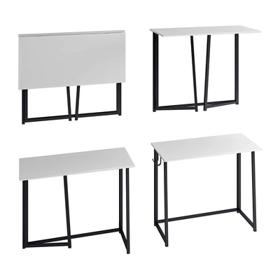 4NM 31.5 Inch Modern Simple Computer Office Study Writing Table Desk, All Black