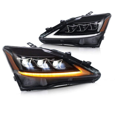 VLAND YAA-IS-0303 LED Headlights w/ Turn Signals for Select 2006-12 Lexus Models