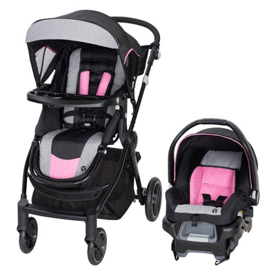 Baby Trend City Clicker Pro Lightweight Car Seat Stroller Travel System, Pink