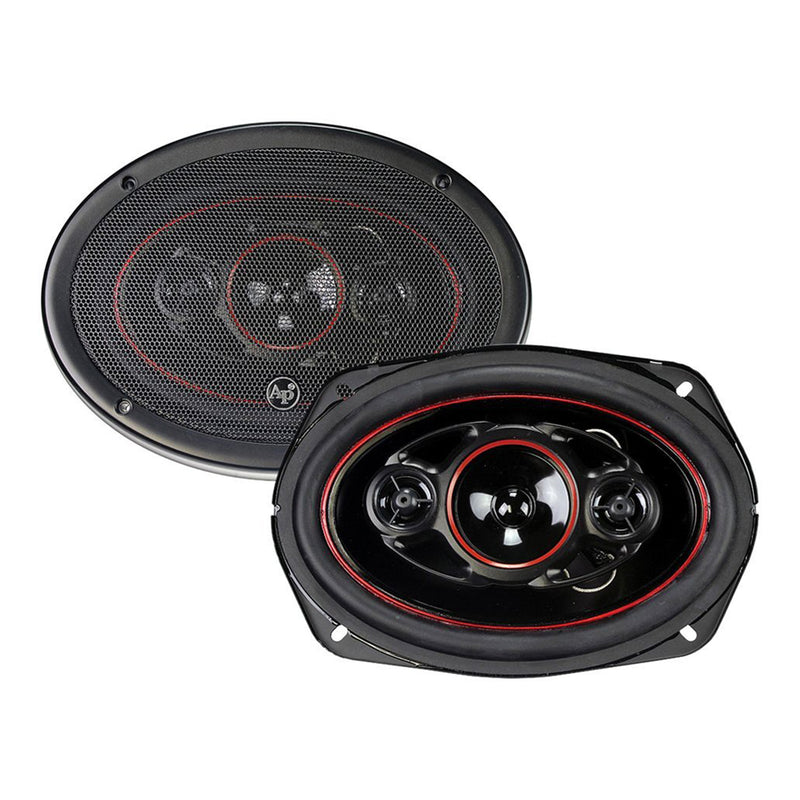 AUDIOPIPE 6 x 9 Inch 400 Watt 3 Way Redline Car Audio Speakers, Pair (Open Box)