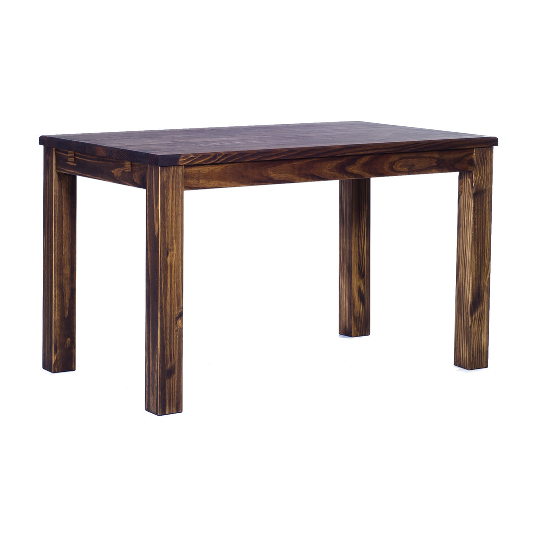 Solid Brazilian Pine Wood Dining Table, 47 X 30 Inches, Oak Antique (Used)