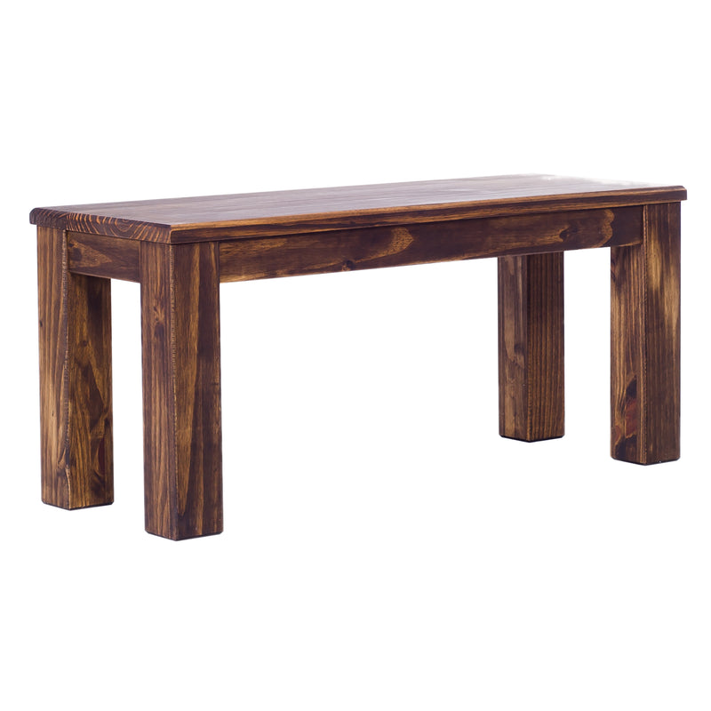 TableChamp Brazilian Pine Wood Dining Room Bench, 37.8 x 15 Inches, Oak Antique