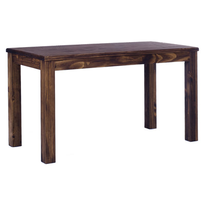 TableChamp Solid Brazilian Pine Wood Dining Table, 55.1 x 31.5 In, Oak Antique